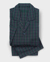 Navy Green Cotton Window Check Pyjamas