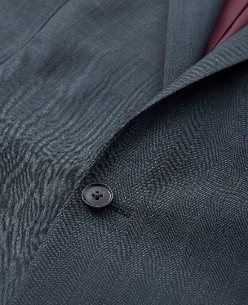 navy herringbone wool blend suit jacket  mfj372nav detail