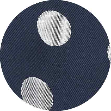 Navy Large Spot Silk Tie