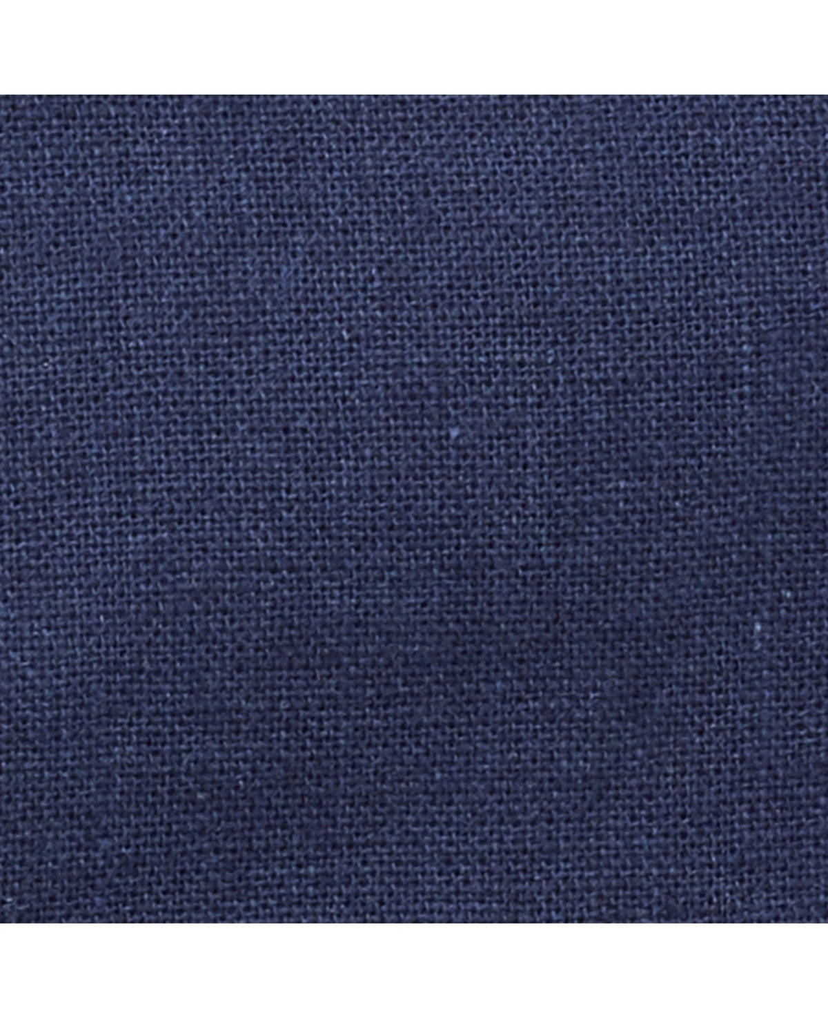 Navy Linen-Blend Classic Fit Casual Shirt - Fabric Detail - 1357NAV