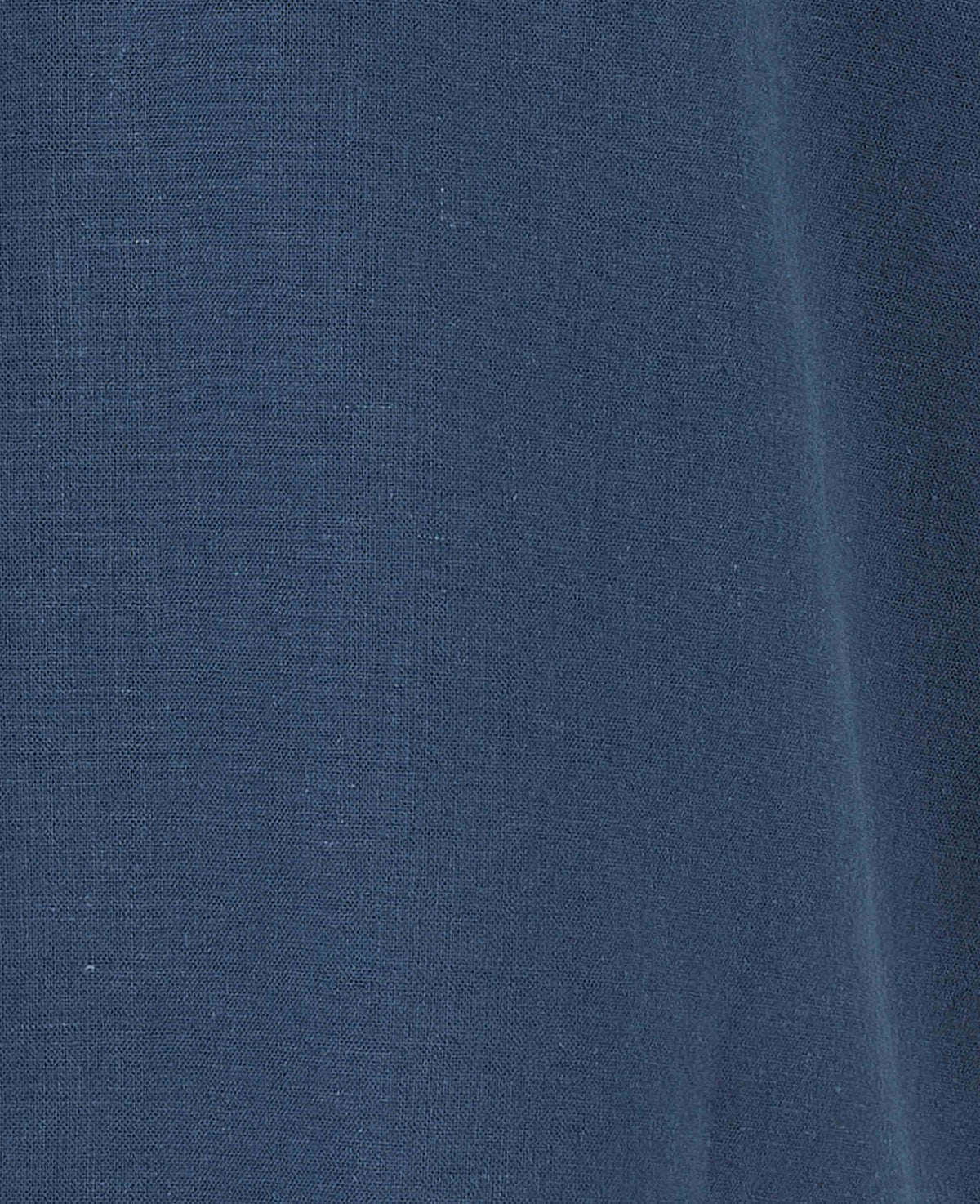 Men's Navy Linen Cotton Classic Fit Button-Down Short Sleeve Casual Shirt fabric detail