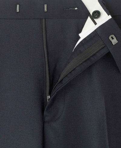 navy luxury flannel business suit trousers mft522nav trousers zip
