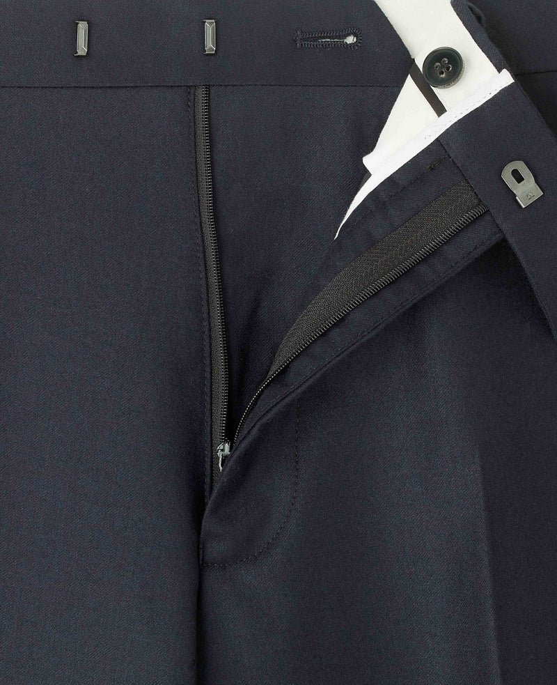 navy luxury flannel business suit trousers mft522nav trousers zip