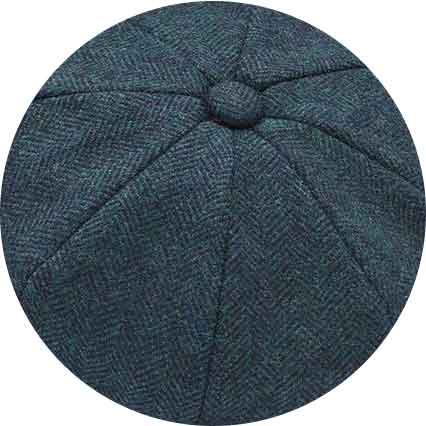 Navy Melton Wool Baker Boy Cap
