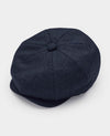 Navy Melton Wool Baker Boy Cap
