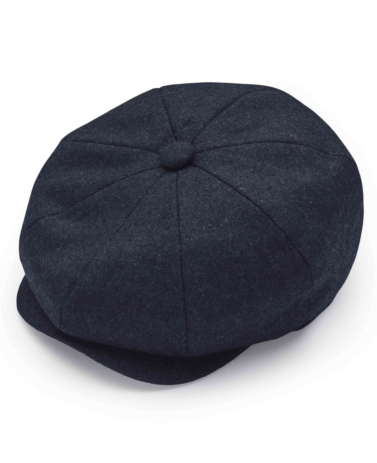 Men's Dark Navy Melton Wool Baker Boy Cap
