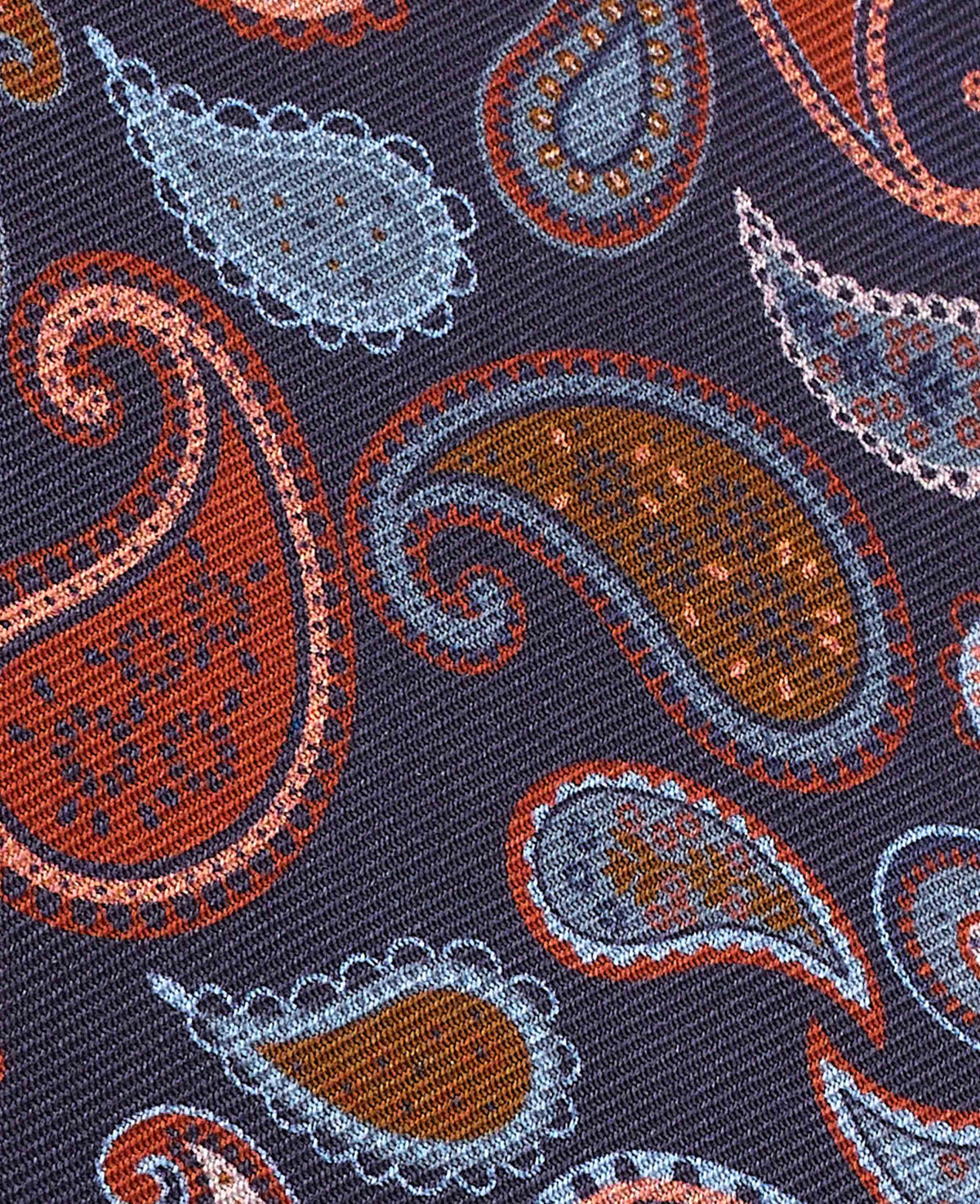 Navy Multi Paisley Silk Tie