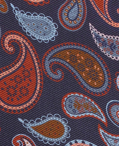 Navy Multi Paisley Silk Tie