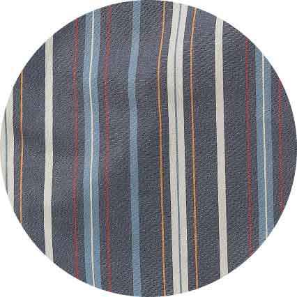 Men's Navy Multi Varigated Stripe Cotton Lounge Pants fabric swatch