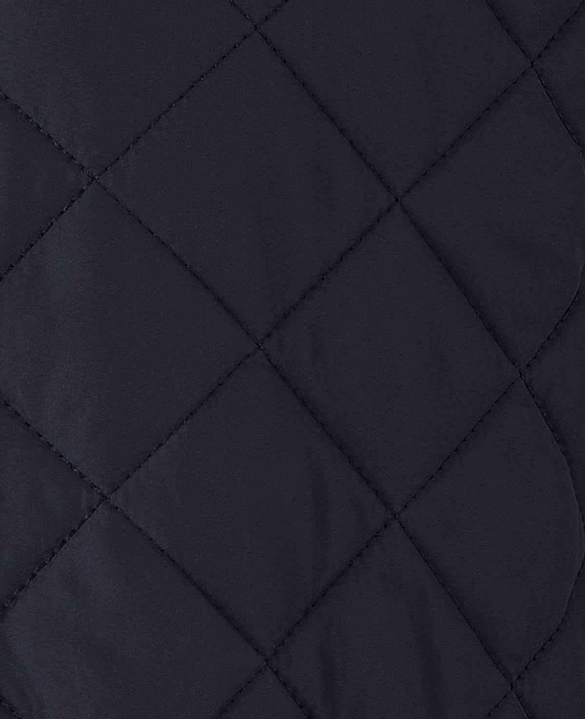Navy Quilted Jacket With Corduroy Trim