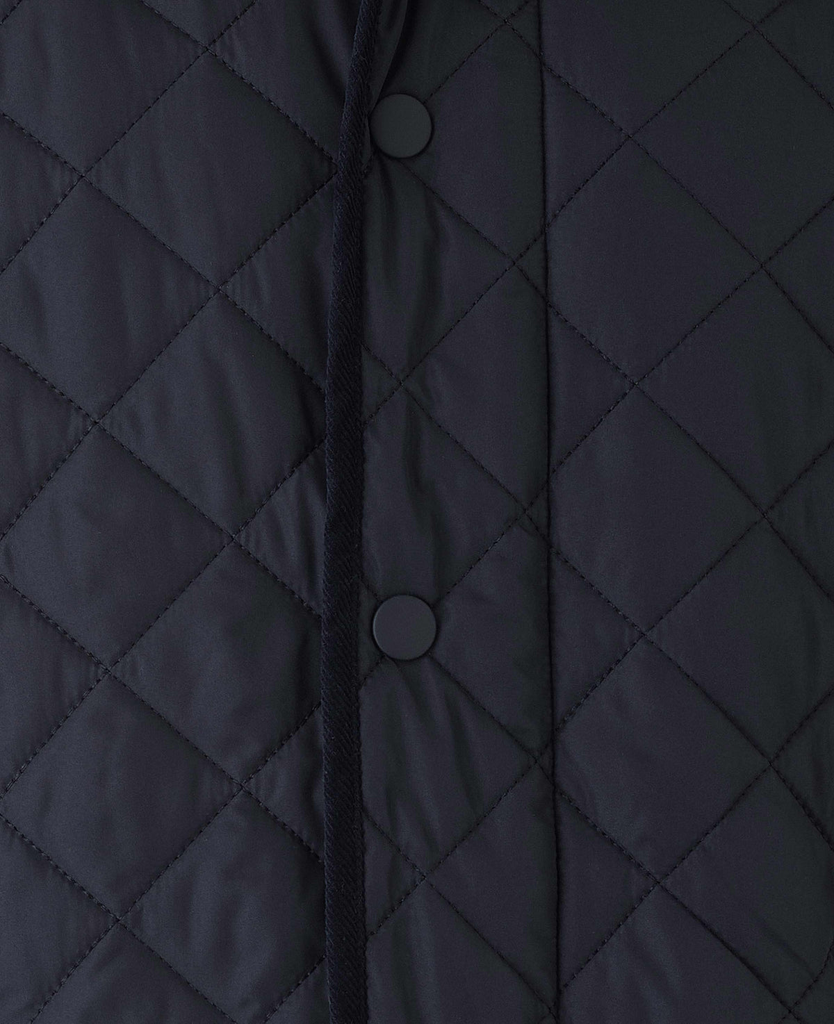 Navy Quilted Jacket With Corduroy Trim