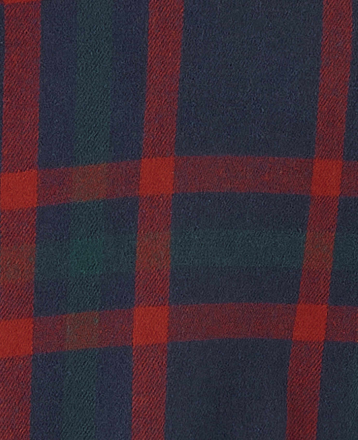 Navy Red Brushed Cotton Twill Check Dressing Gown
