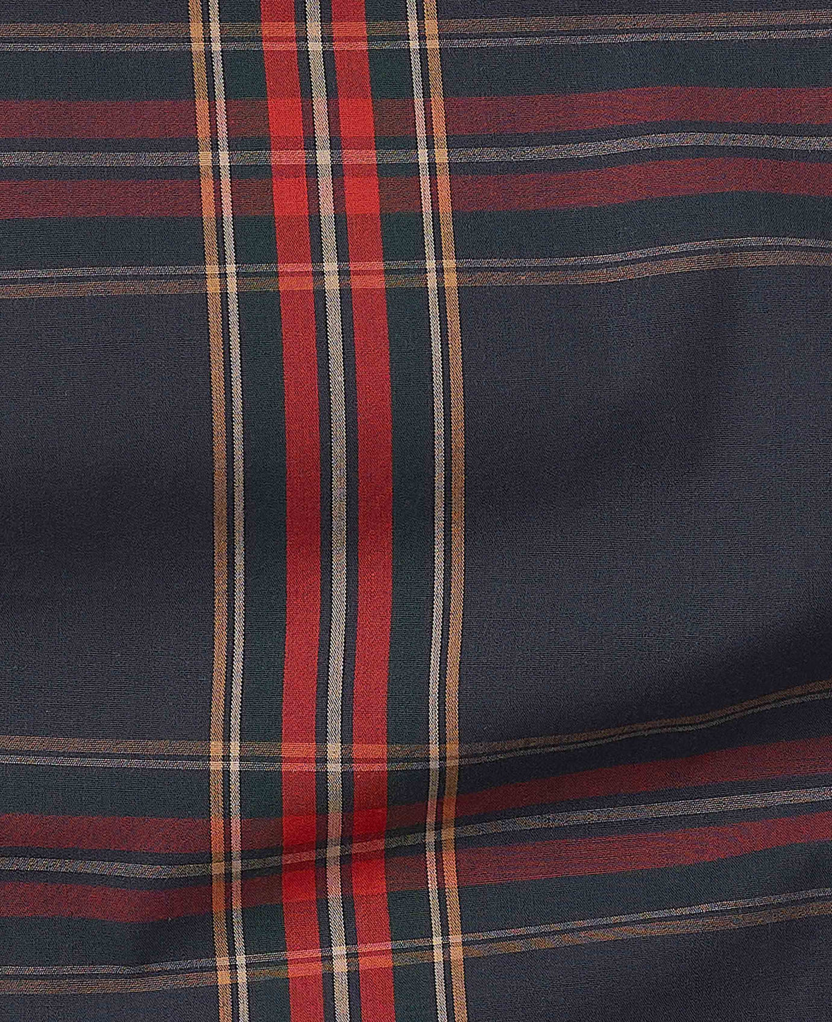 Men's Navy Red Cotton Check Lounge Pants fabric detail