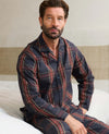 Navy Red Cotton Revere Collar Check Pyjamas