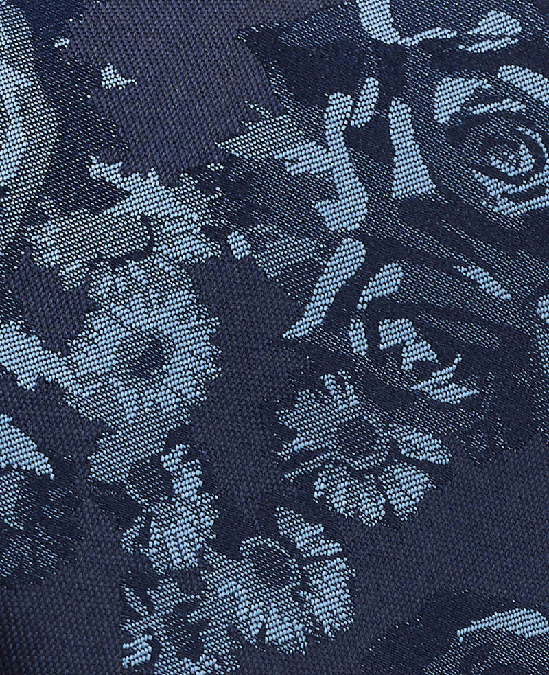 Navy Rose Silk Tie