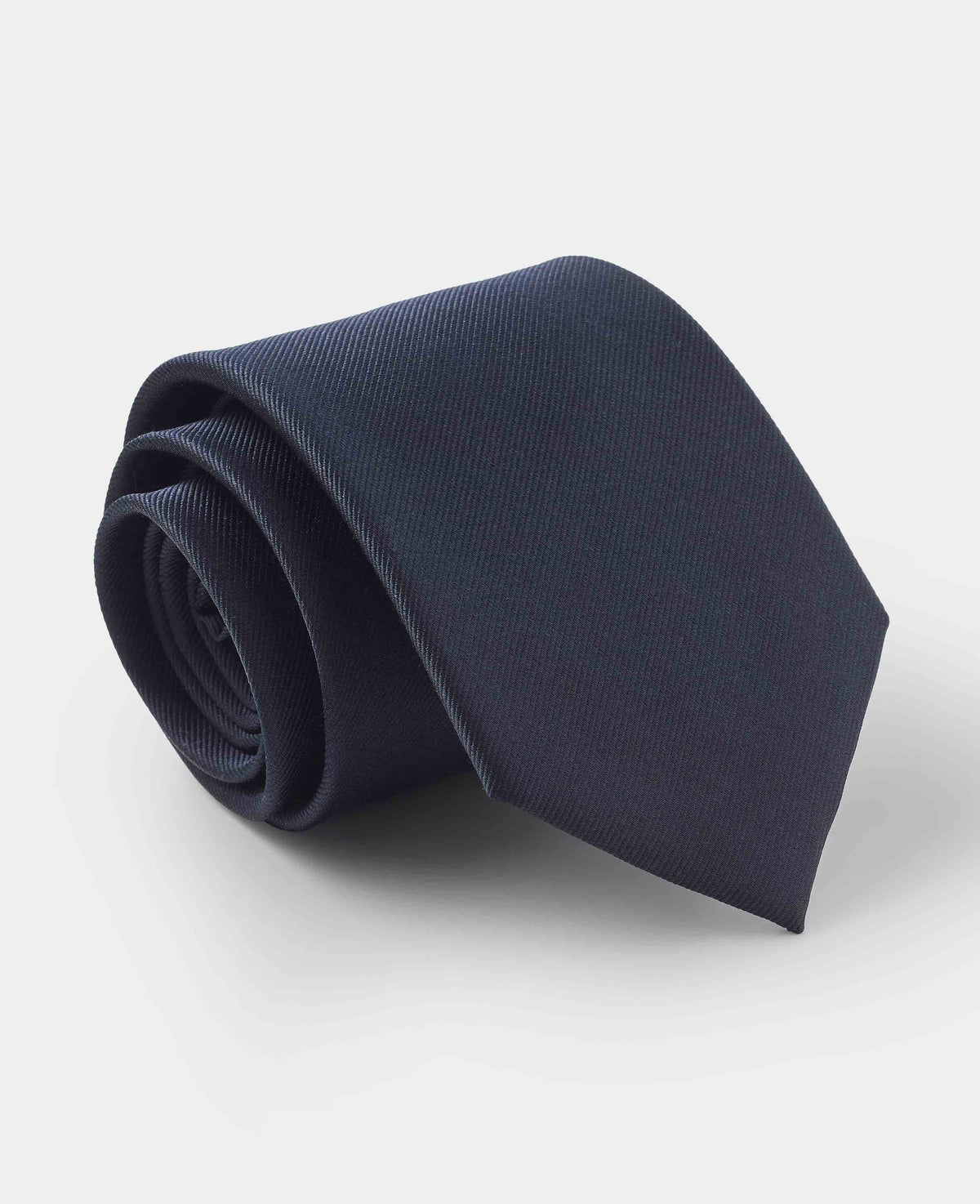 Men's Navy Silk Tie rolled up