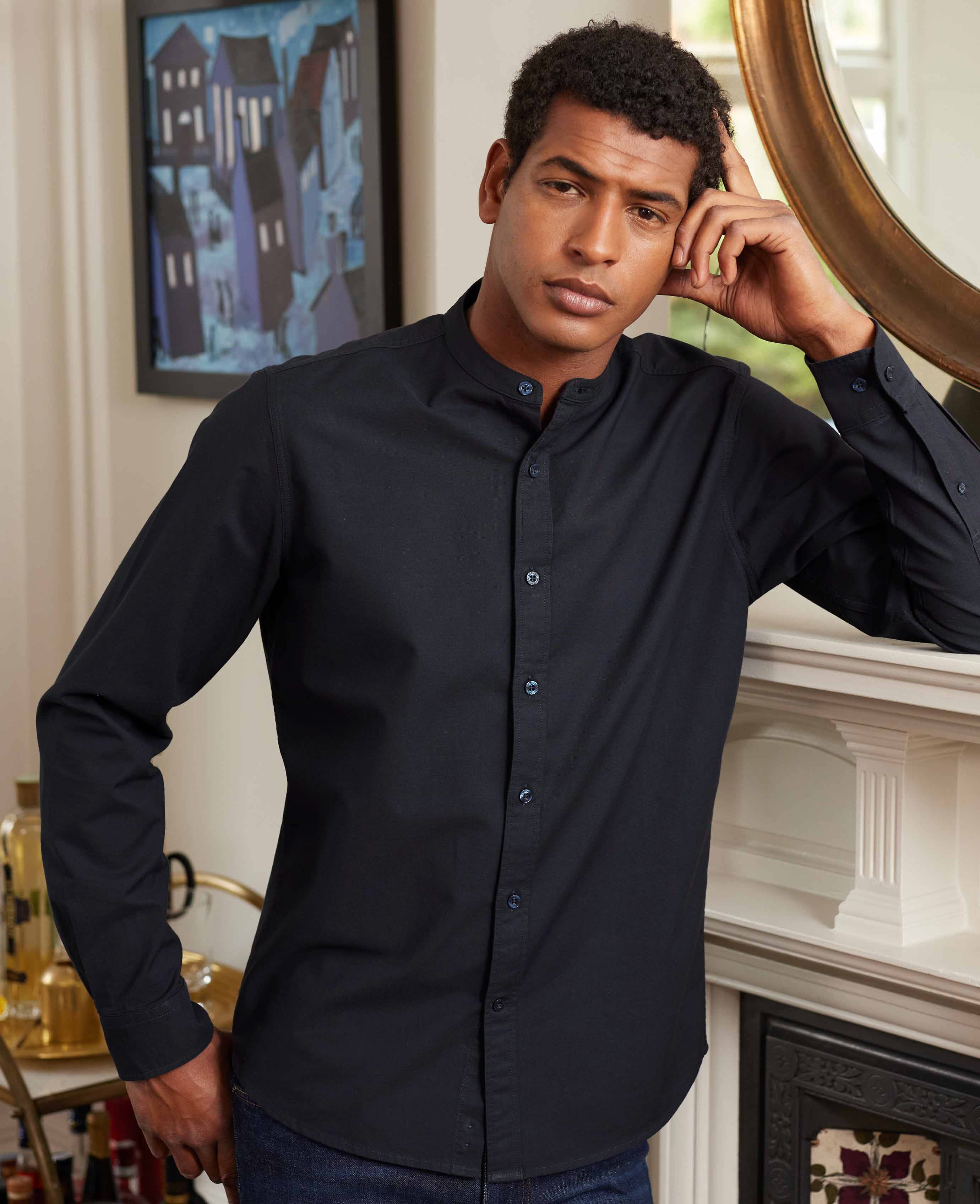 Collared shirt with pocket hotsell