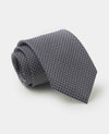 Navy Spotted Silk Tie
