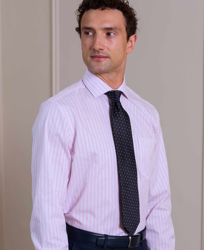 Navy Spotted Silk Tie