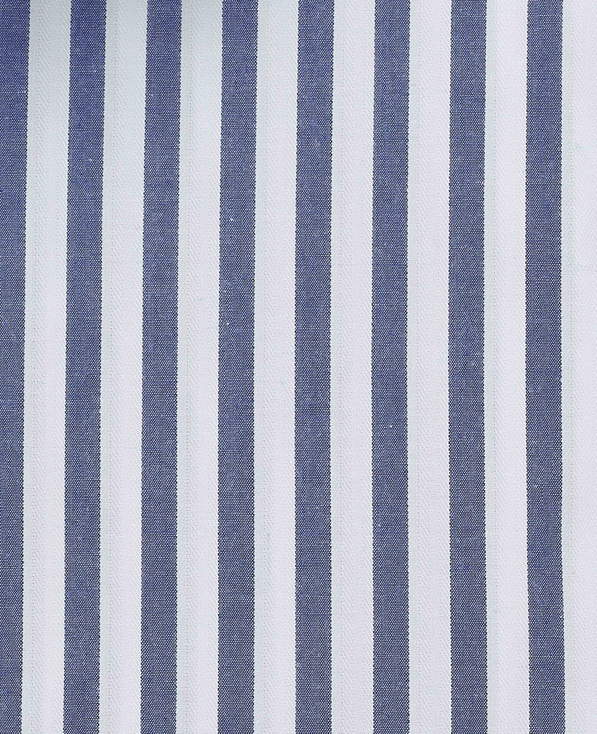 Navy Stripe Cotton Poplin Classic Fit Formal Shirt - Single Cuff