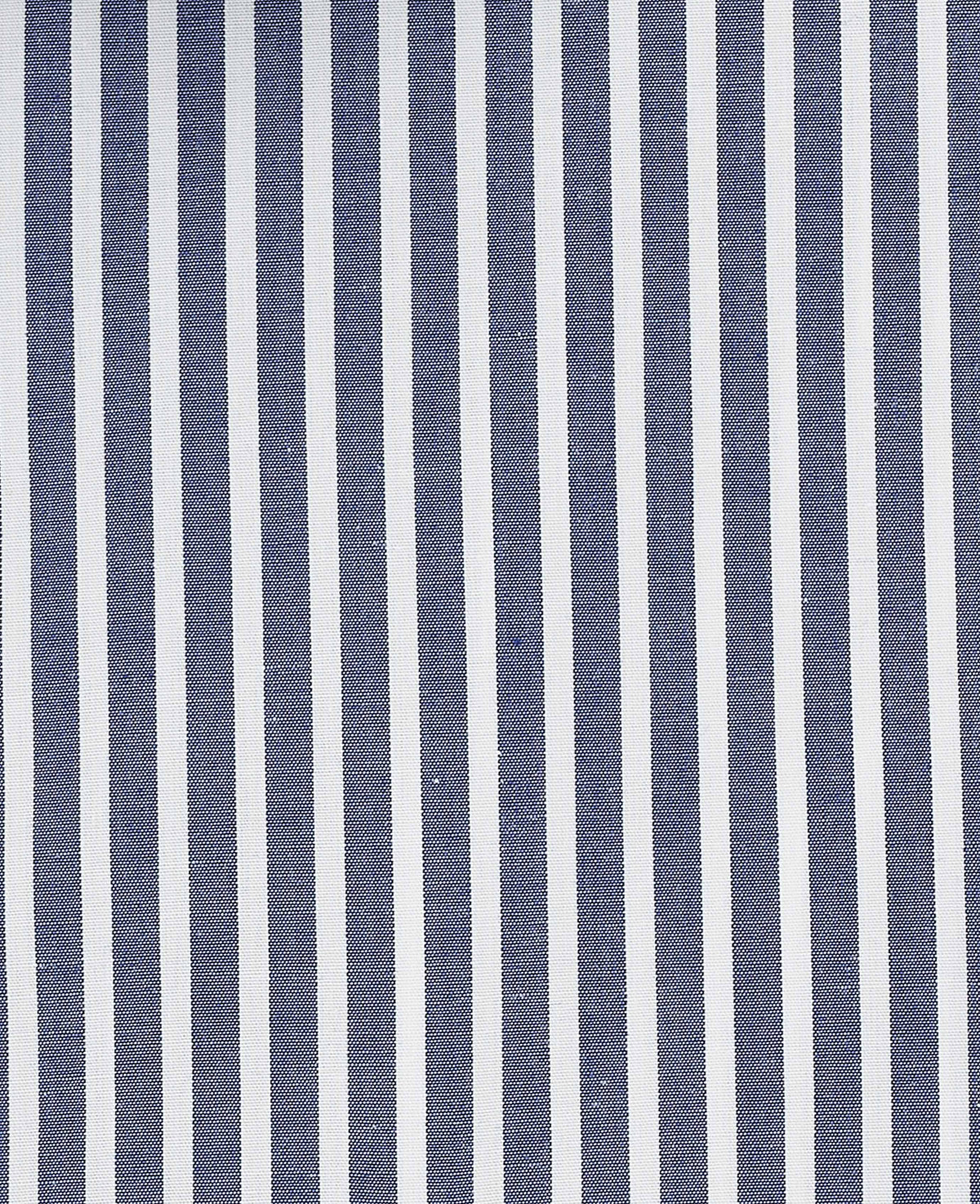 Navy Stripe Cotton Poplin Classic Fit Formal Shirt - Single Cuff