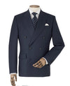 Navy Stripe Double-Breasted Suit Jacket