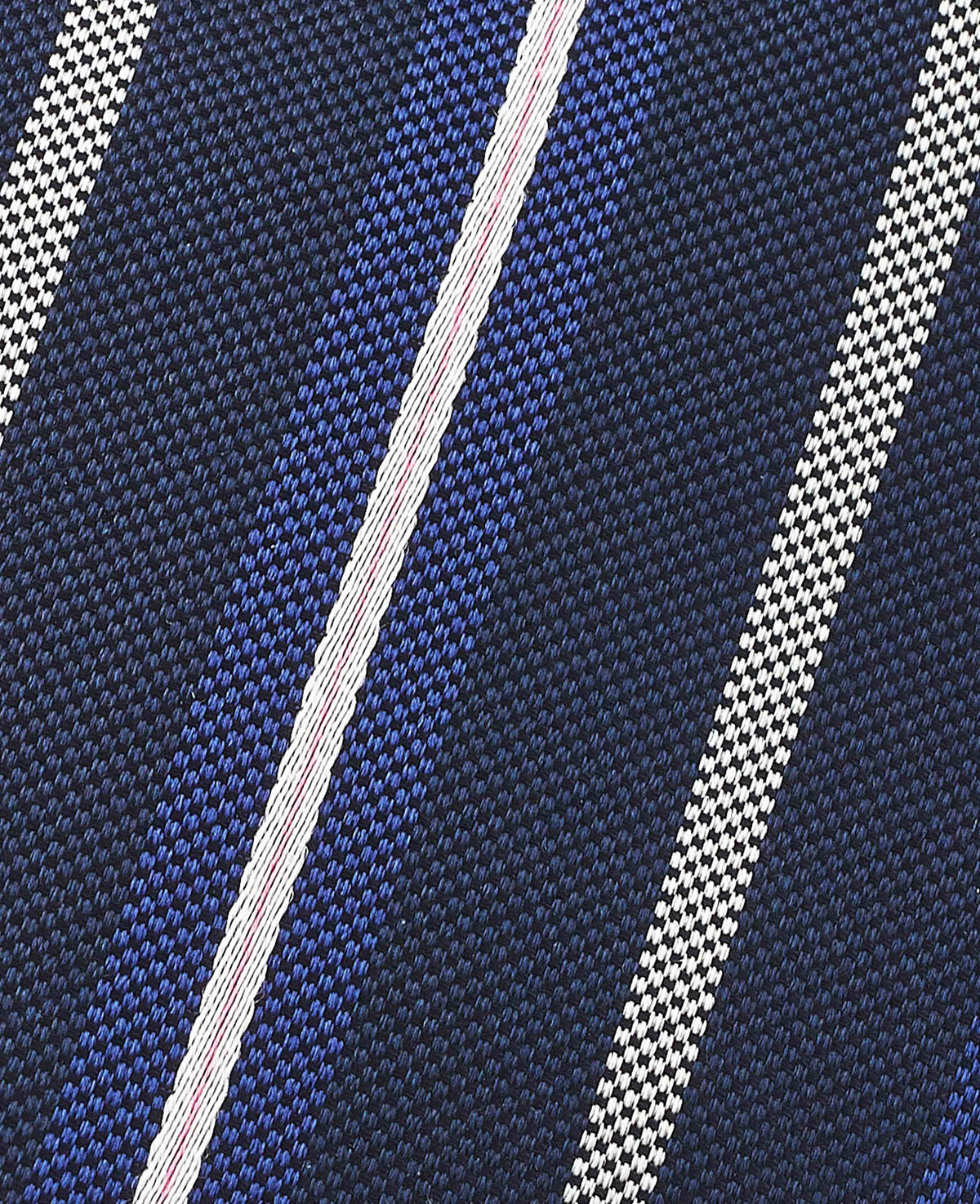 Navy Stripe Silk Tie in Gift Box