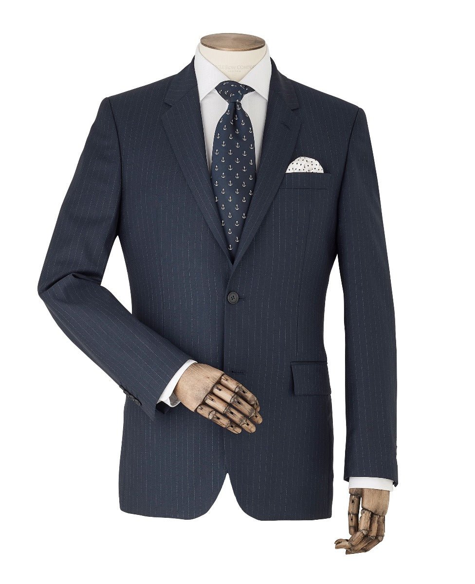navy stripe tailored suit msuit352nav jacket