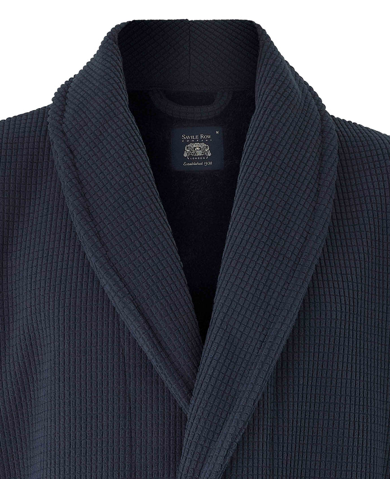Navy Super Soft Waffle Effect Dressing Gown