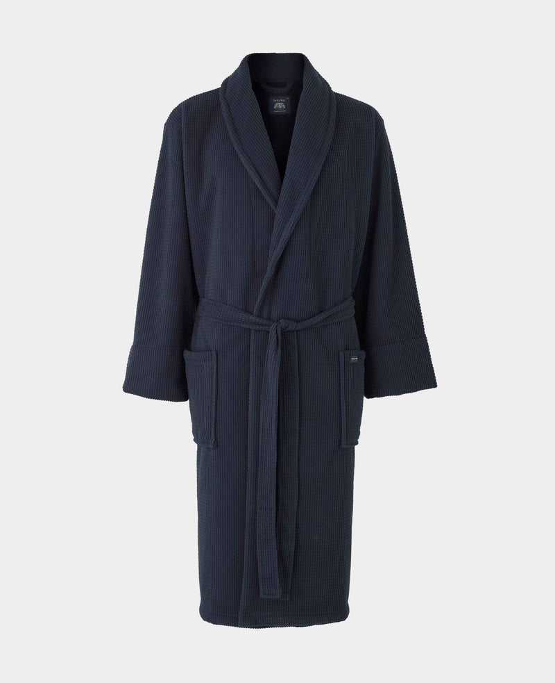 Navy Super Soft Waffle Effect Dressing Gown