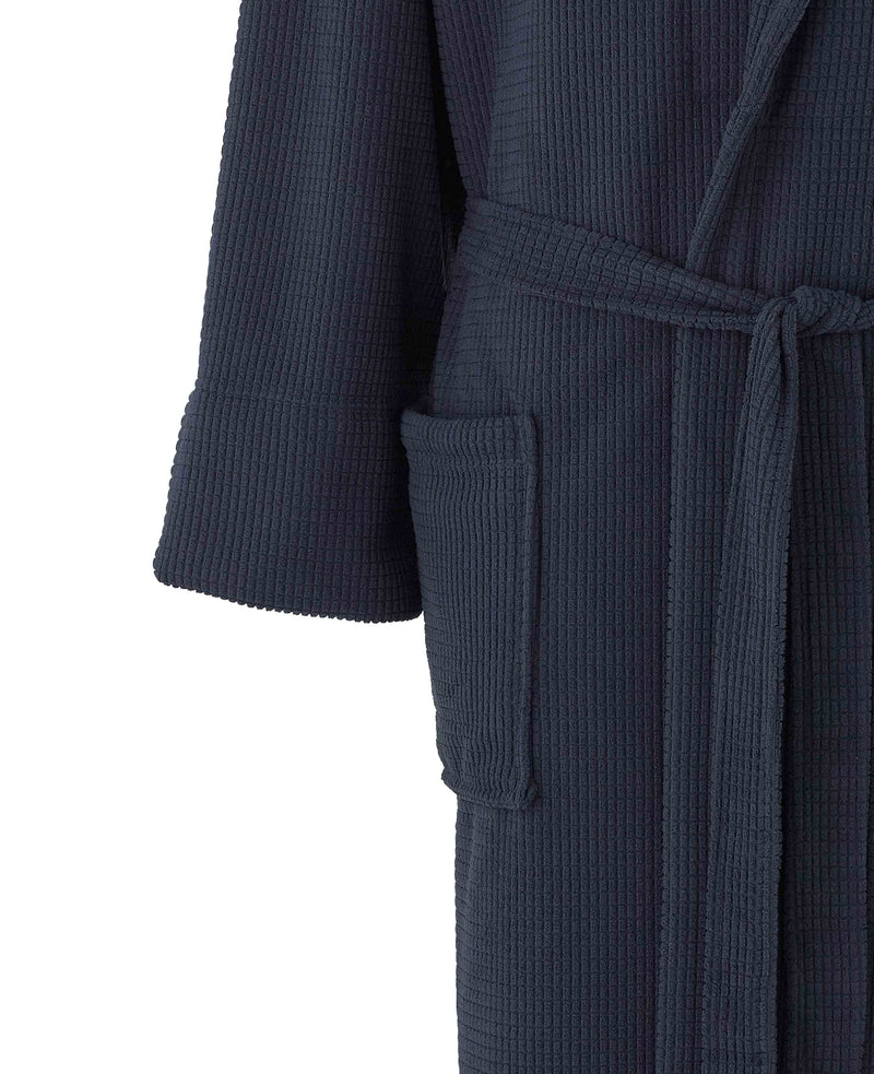 Navy Super Soft Waffle Effect Dressing Gown