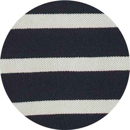 Navy White Stripe Long Sleeve Polo Shirt  - Fabric Swatch - MPL654NAW
