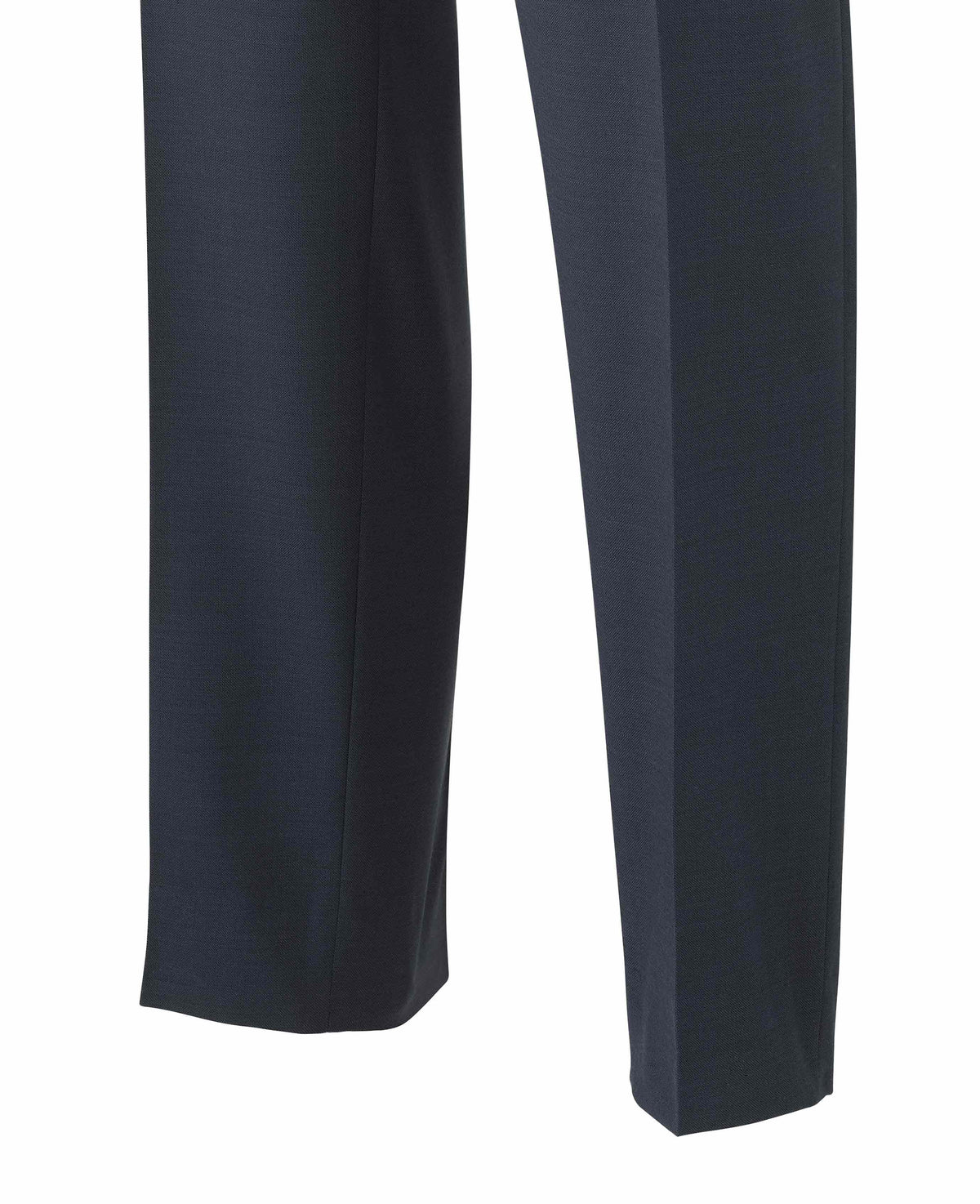 Men's Navy Wool Blend Suit Trousers leg detail