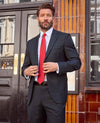 Navy Wool Blend Tailored Suit