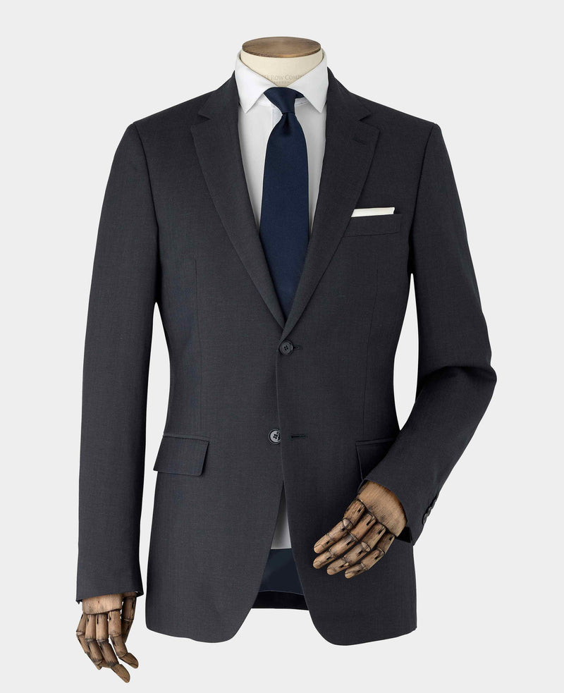 Men's Navy Wool Linen Blend Tailored Suit jacket mannequin