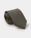 Navy Yellow Chain Silk Tie