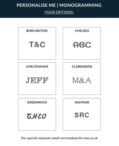 Monogram options for nightwear