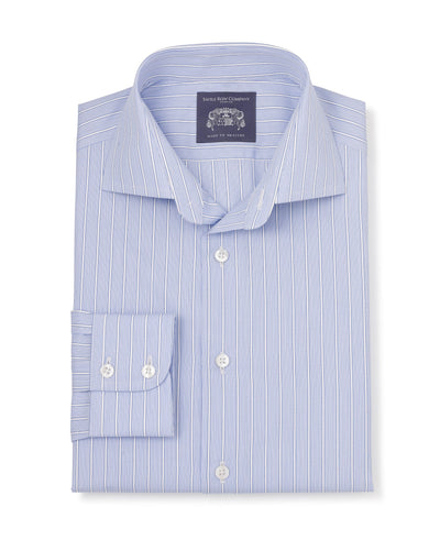 Make your own blue and white stripe made-to-measure shirt