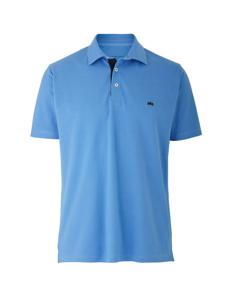 Ocean Blue Short Sleeve Polo Shirt - MPS650DEN