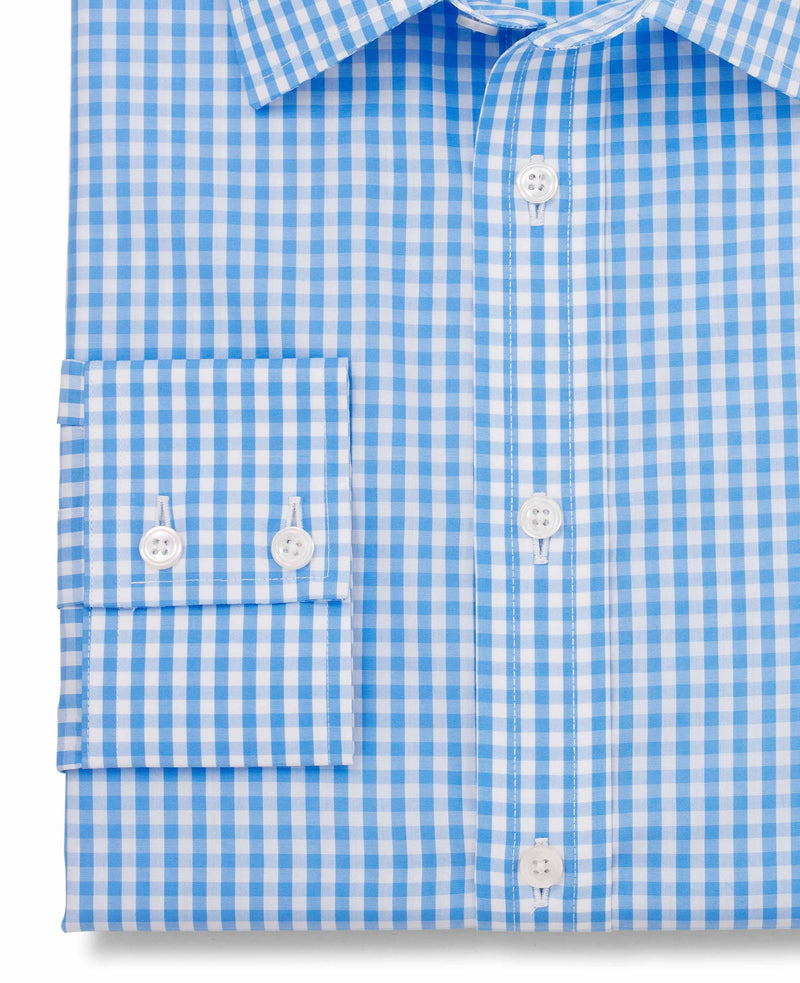 Oswald Blue White Gingham Made-To-Measure Shirt