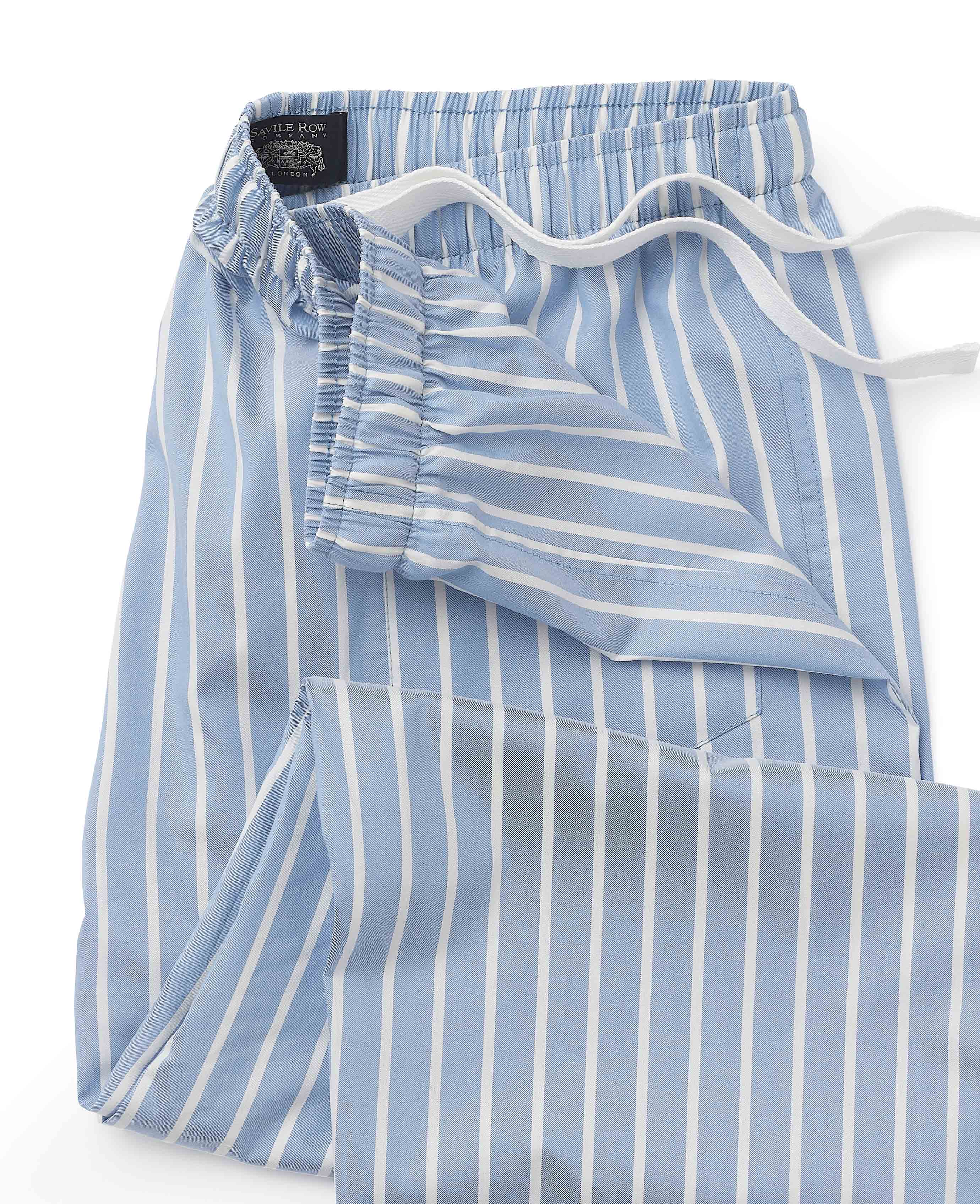 パンツ +DEINET+ STRIPE LOUNGE PANTS IN LIGHT BLUE KDCDL4S31115200F Light Blue Stripes Men Pyjama Pants | Nudin
