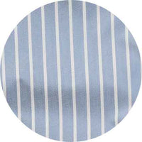 Men's Pale Blue Cotton Twill Wide Stripe Lounge Shorts fabric swatch