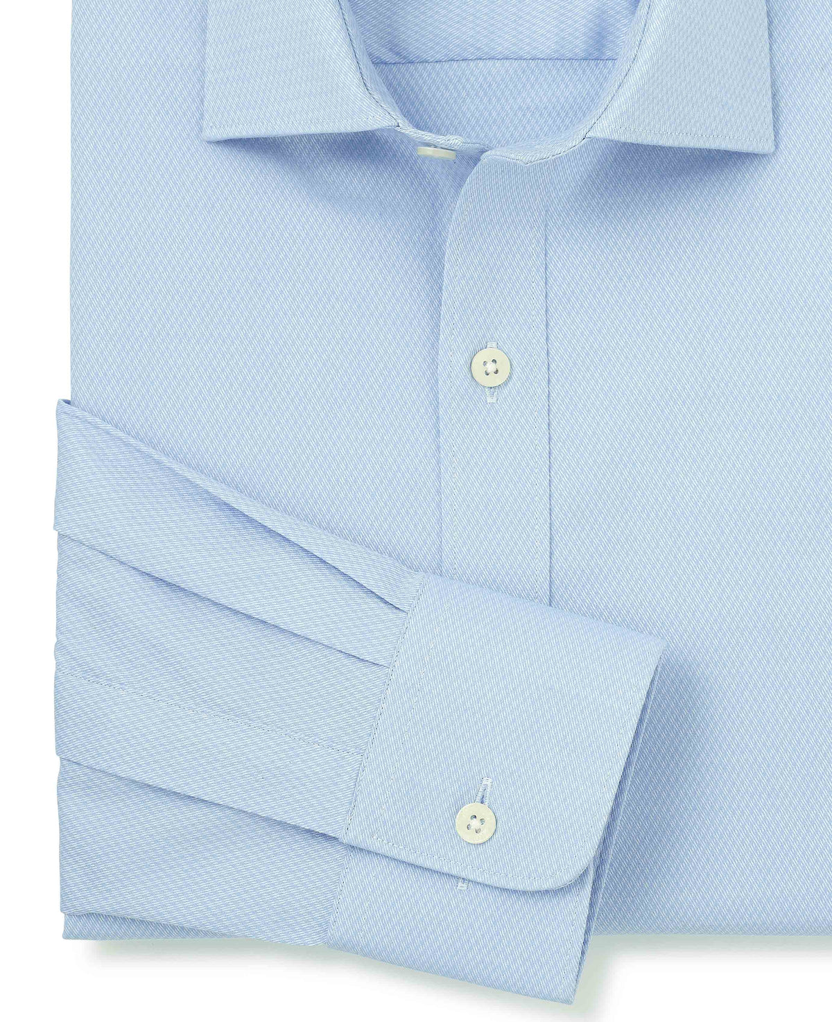 pale blue stretch cotton slim fit formal shirt single cuff 1506pbl No Tie detail