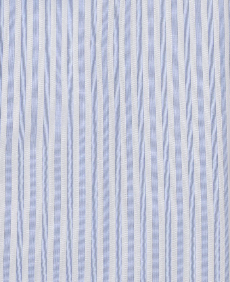 Patrick Blue Satin Stripe Made To Measure Shirt