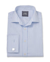 Patrick Blue Satin Stripe Made To Measure Shirt