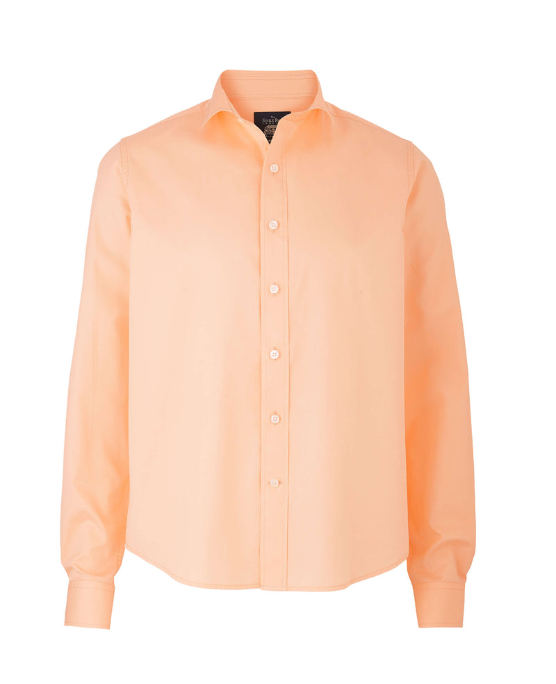 Peach Twill Slim Fit Shirt in Shorter Length - On Mannequin - 1398PCH