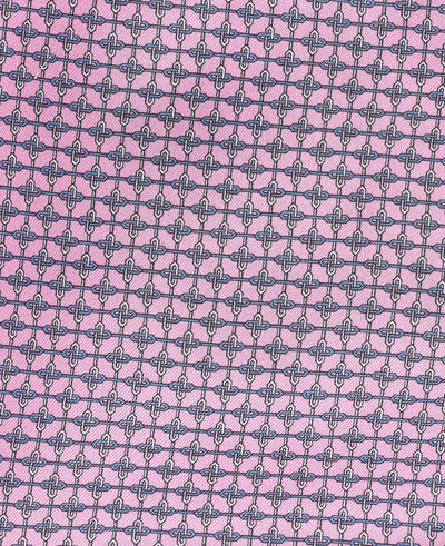Pink Chain Silk Pocket Square