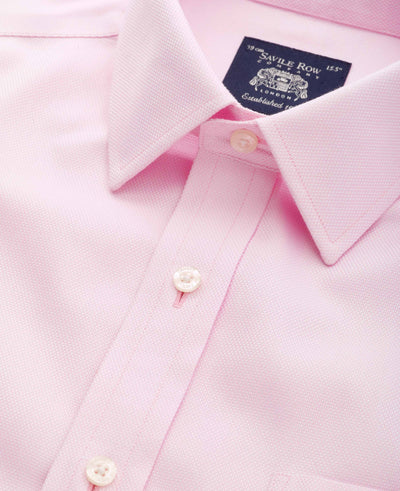 Pink Cotton Classic Fit Non-Iron Shirt - Single Cuff