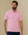 Pink Cotton Pique Short Sleeve Polo Shirt
