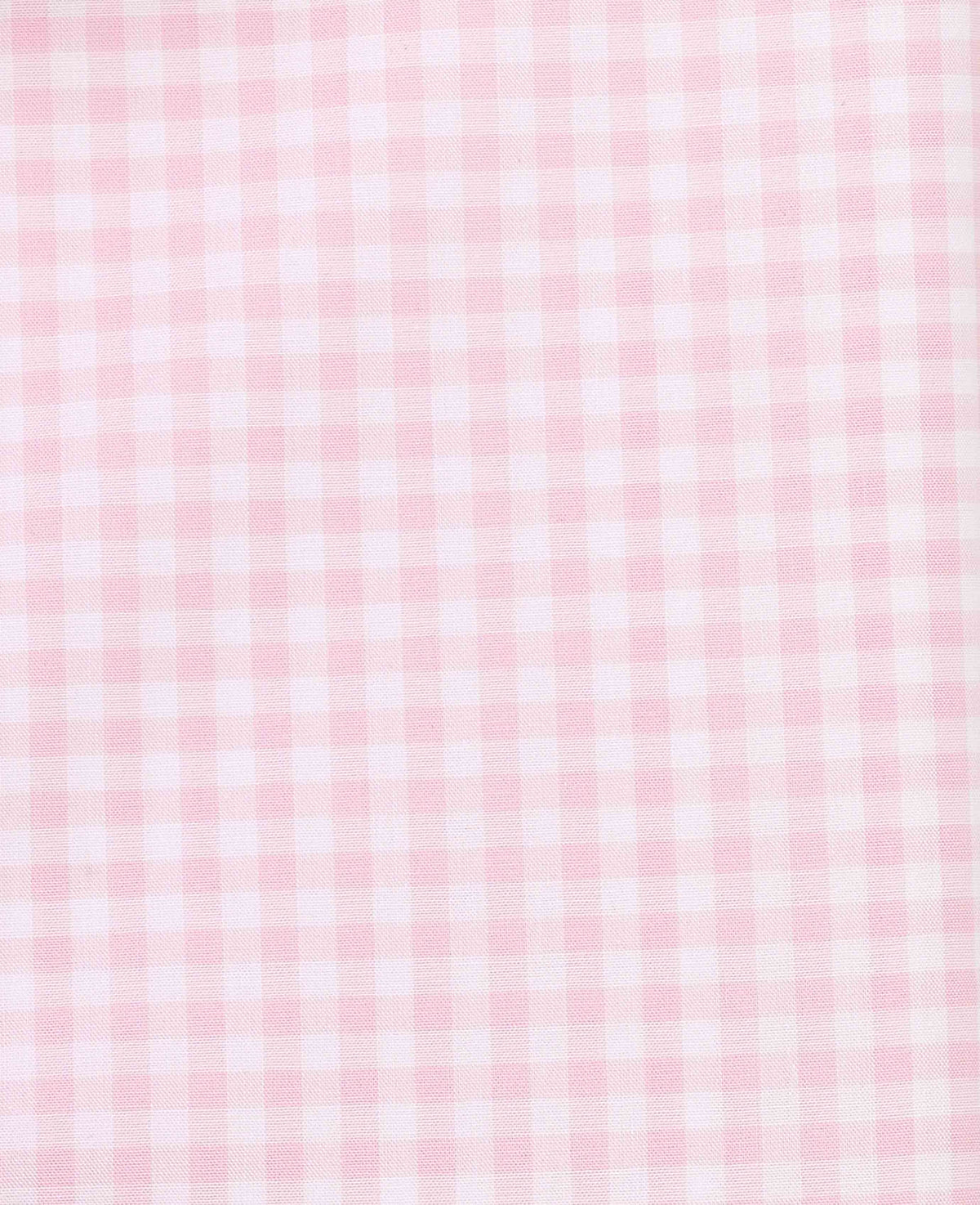 Men's Pink Cotton Poplin Gingham Check Classic Fit Formal Shirt With Single Cuffs fabric detail